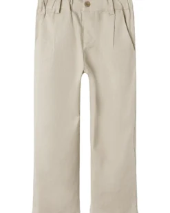 Pantaloni Lunghi Regular Fit in Lino - Beige - Vita Regolabile