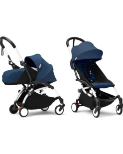 Passeggino Duo YOYO3 Air France Blue - Telaio Bianco - Seduta 6+ e Kit Neonati 0+