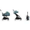 Passeggino Duo YOYO3 Aqua - Telaio Bianco + Navicella 0+ e Seduta 6+