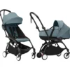 Passeggino Duo YOYO3 Aqua - Telaio Nero + Navicella 0+ e Seduta 6+