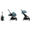 Passeggino Duo YOYO3 Aqua - Telaio Nero - Seduta 6+ e Kit Neonati 0+