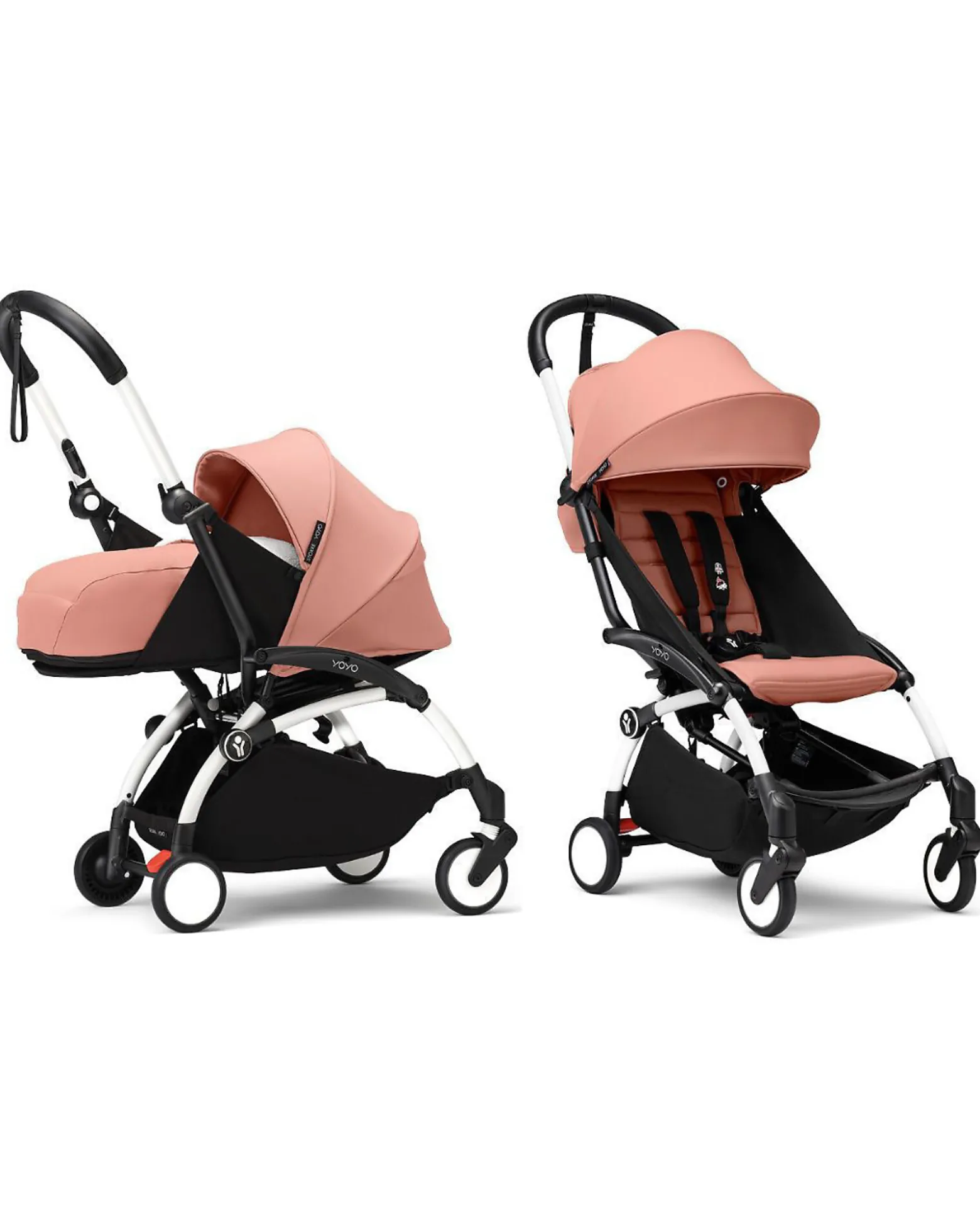 Passeggino Duo YOYO3 Ginger - Telaio Bianco - Seduta 6+ e Kit Neonati 0+
