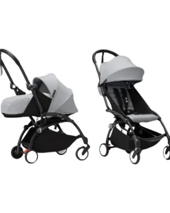 Passeggino Duo YOYO3 Grigio - Telaio Nero - Seduta e Kit Neonato 0+