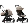 Passeggino Duo YOYO3 Taupe - Telaio Bianco - Seduta 6+ e Kit Neonati 0+