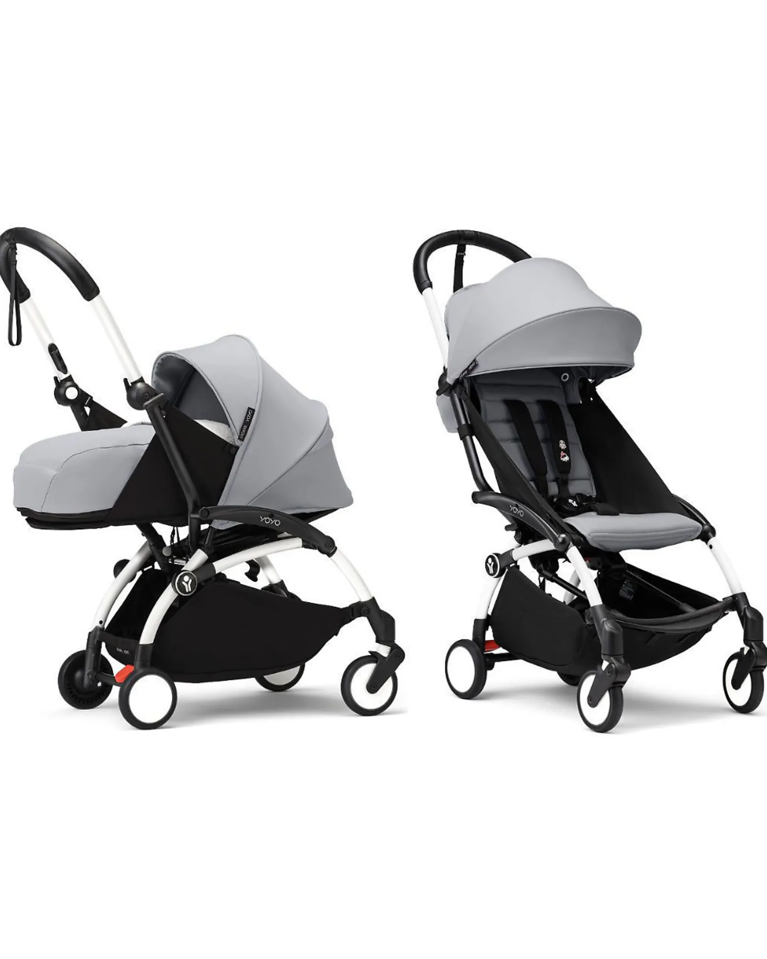 Passeggino Duo YOYO3 - Telaio Bianco + Rivestimento Stone 6+ kit per neonati 0+