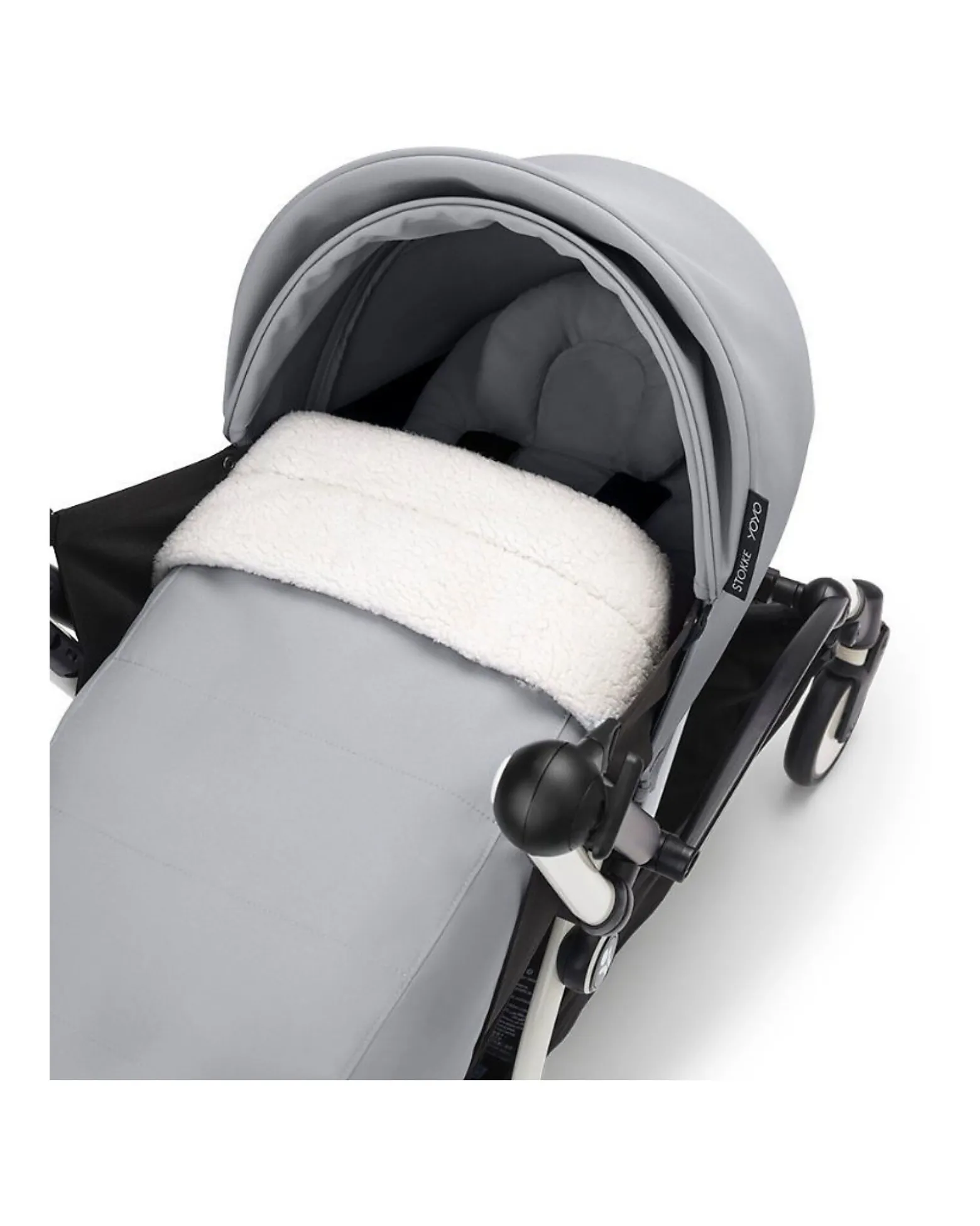 Passeggino Duo YOYO3 - Telaio Bianco + Rivestimento Stone 6+ kit per neonati 0+