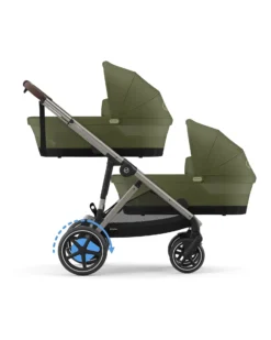 Passeggino Elettrico E-Gazelle S - Moss Green/Khaki - dalla Nascita ai 4 Anni - Multifunzionale
