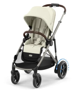 Passeggino Elettrico E-Gazelle S - Seashell Beige/Light Beige - dalla Nascita ai 4 Anni - Multifunzionale