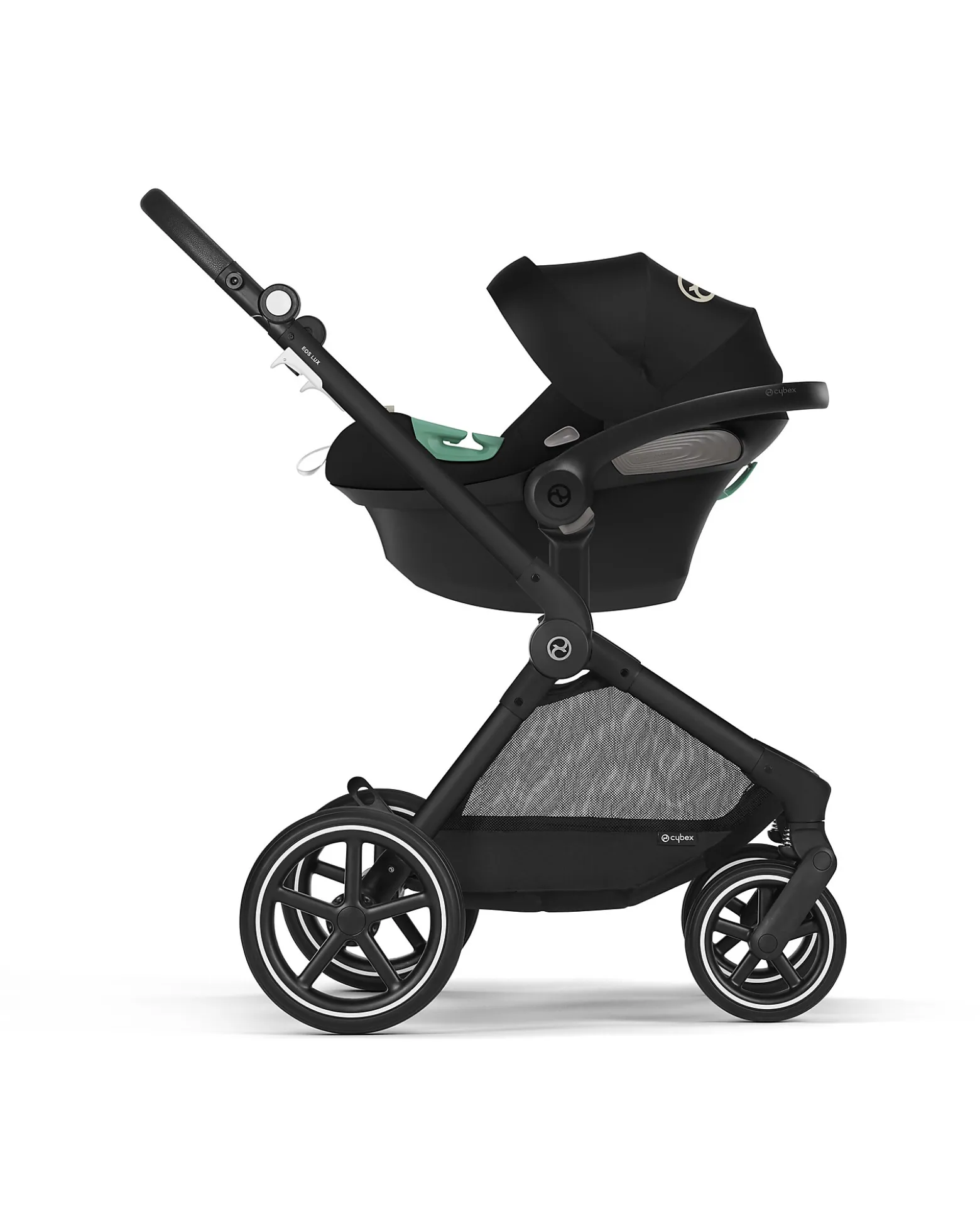Passeggino EOS Lux 2-in-1 con Attacchi Intercambiabili: da Navicella a Seduta - Nero Moon Black - dalla Nascita ai 4 Anni!