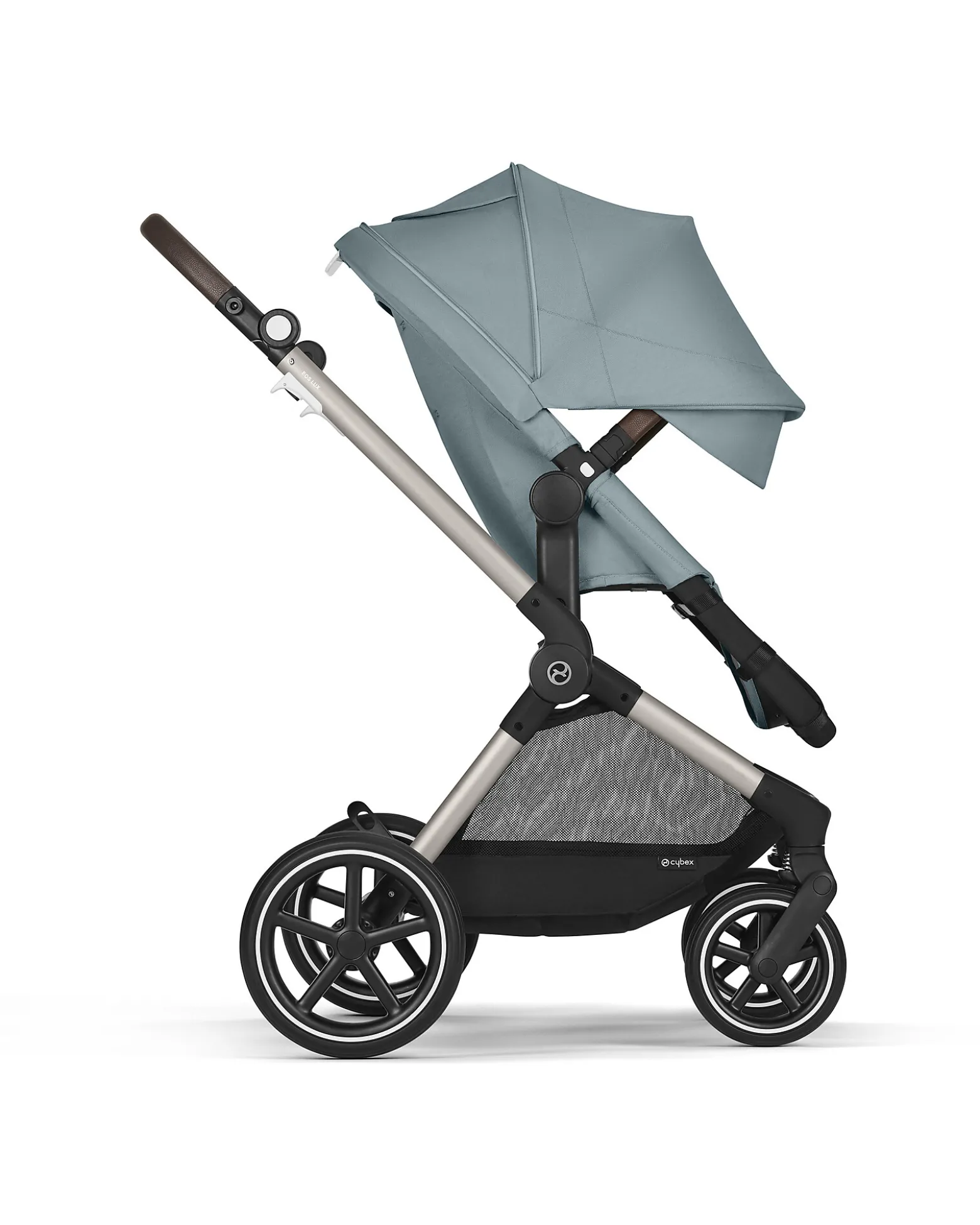 Passeggino EOS Lux 2-in-1 con Attacchi Intercambiabili: da Navicella a Seduta - Tortora Sky Blue - dalla Nascita ai 4 Anni!