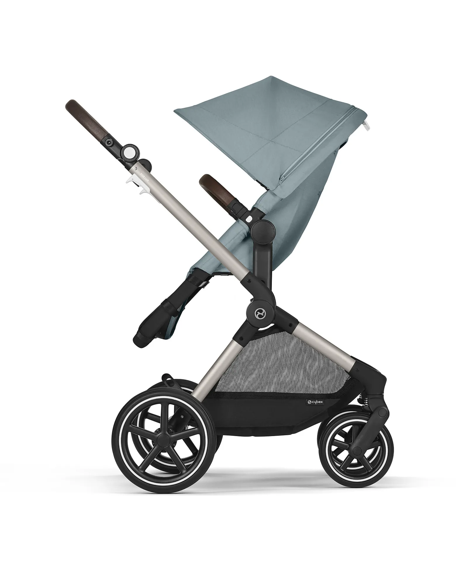 Passeggino EOS Lux 2-in-1 con Attacchi Intercambiabili: da Navicella a Seduta - Tortora Sky Blue - dalla Nascita ai 4 Anni!