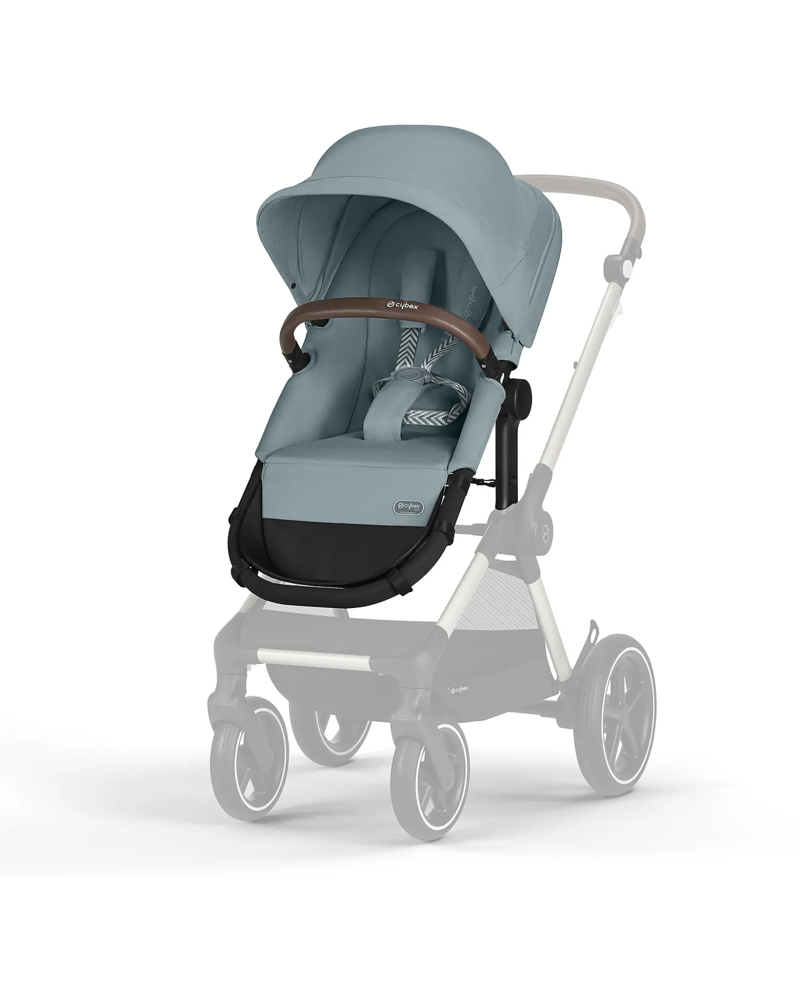 Passeggino EOS Lux 2-in-1 con Attacchi Intercambiabili: da Navicella a Seduta - Tortora Sky Blue - dalla Nascita ai 4 Anni!