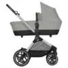 Passeggino EOS Lux 2-in-1 con Attacchi Intercambiabili: da Navicella a Seduta - Argento Stone Grey - dalla Nascita ai 4 Anni!