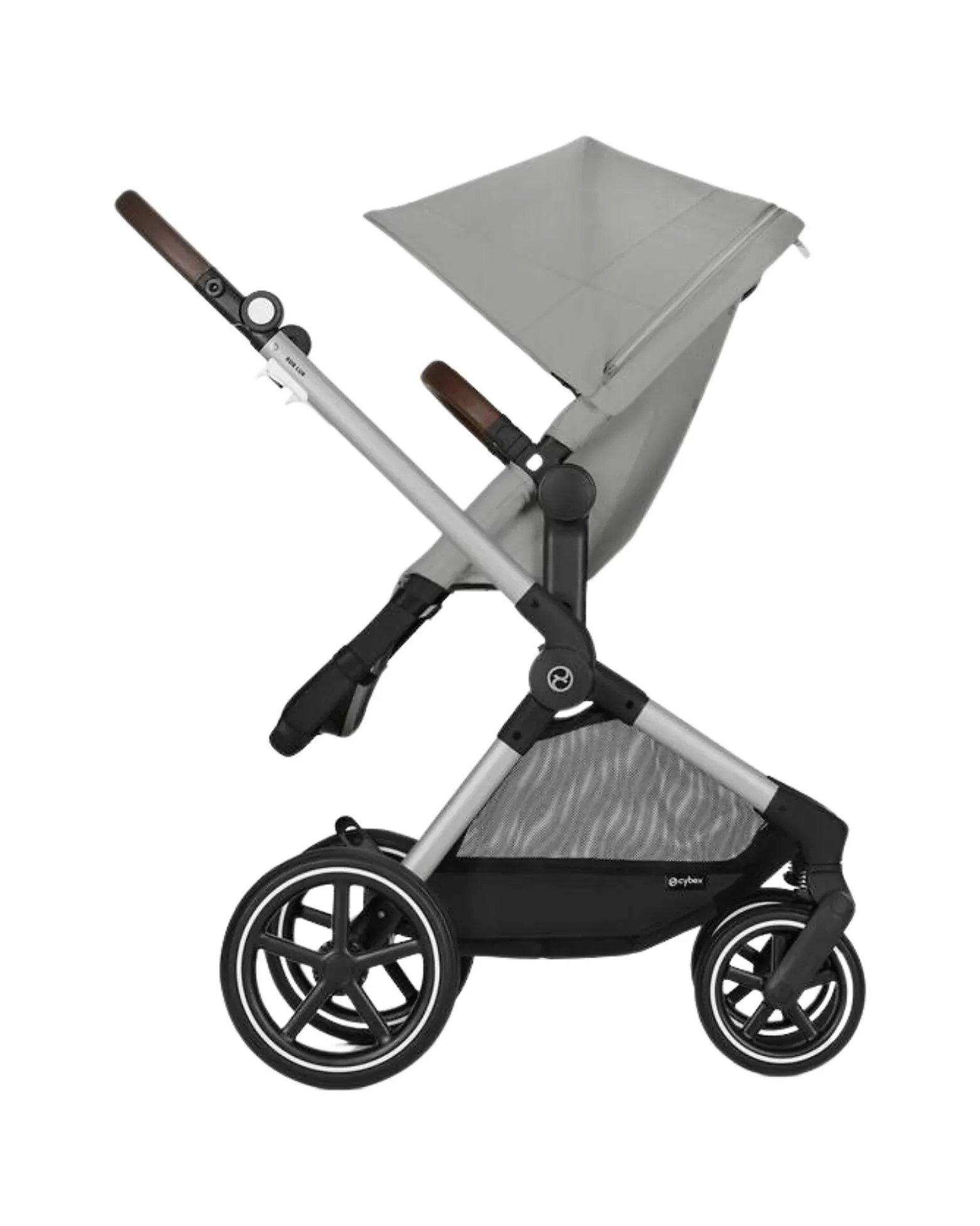 Passeggino EOS Lux 2-in-1 con Attacchi Intercambiabili: da Navicella a Seduta - Argento Stone Grey - dalla Nascita ai 4 Anni!