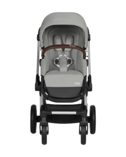 Passeggino EOS Lux 2-in-1 con Attacchi Intercambiabili: da Navicella a Seduta - Argento Stone Grey - dalla Nascita ai 4 Anni!