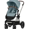 Passeggino EOS Lux 2-in-1 con Attacchi Intercambiabili: da Navicella a Seduta - Tortora Stormy Blue - dalla Nascita ai 4 Anni!