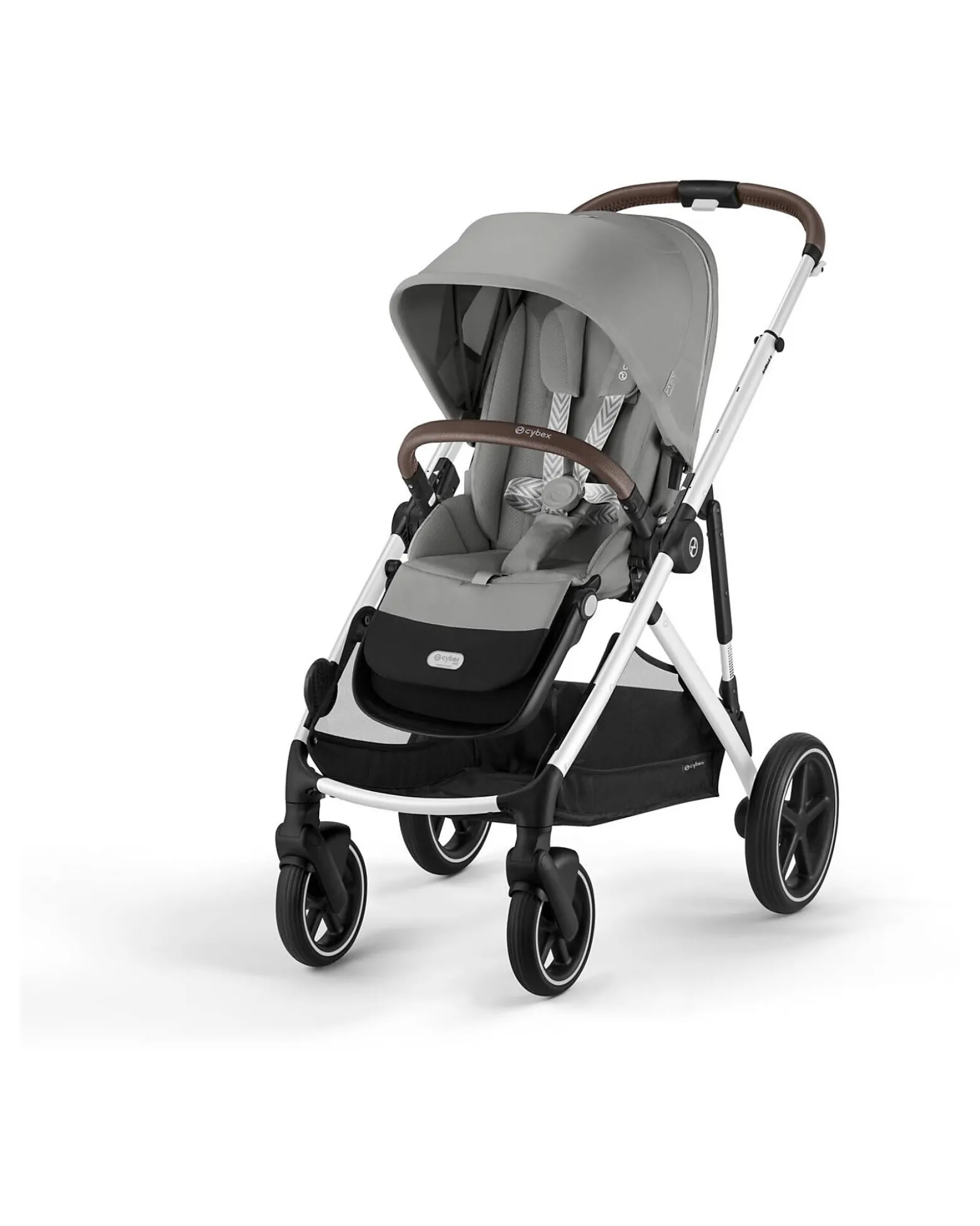 Passeggino Gazelle S - Telaio Argento - Stone Grey - dalla Nascita ai 4 Anni - Multifunzionale