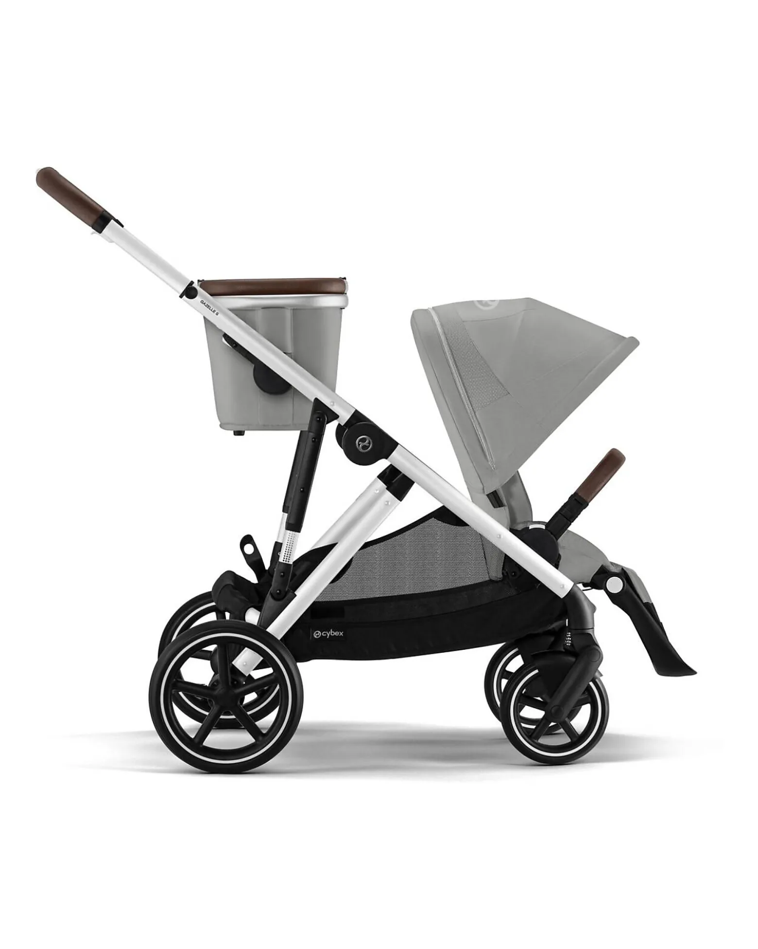 Passeggino Gazelle S - Telaio Argento - Stone Grey - dalla Nascita ai 4 Anni - Multifunzionale