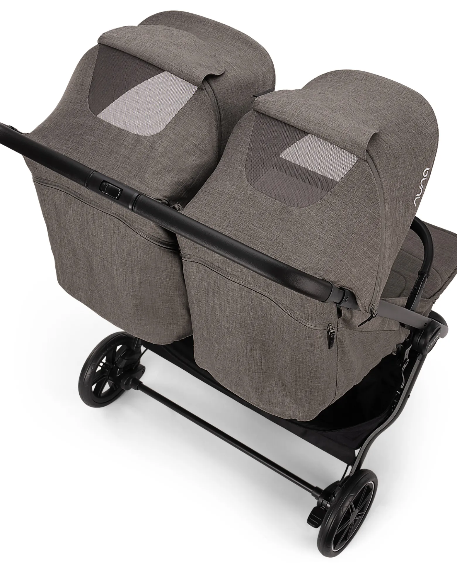 Passeggino Gemellare Trvl Dubl - Caviar - Compatto, Leggero e Doppio