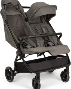 Passeggino Gemellare Trvl Dubl - Caviar - Compatto, Leggero e Doppio