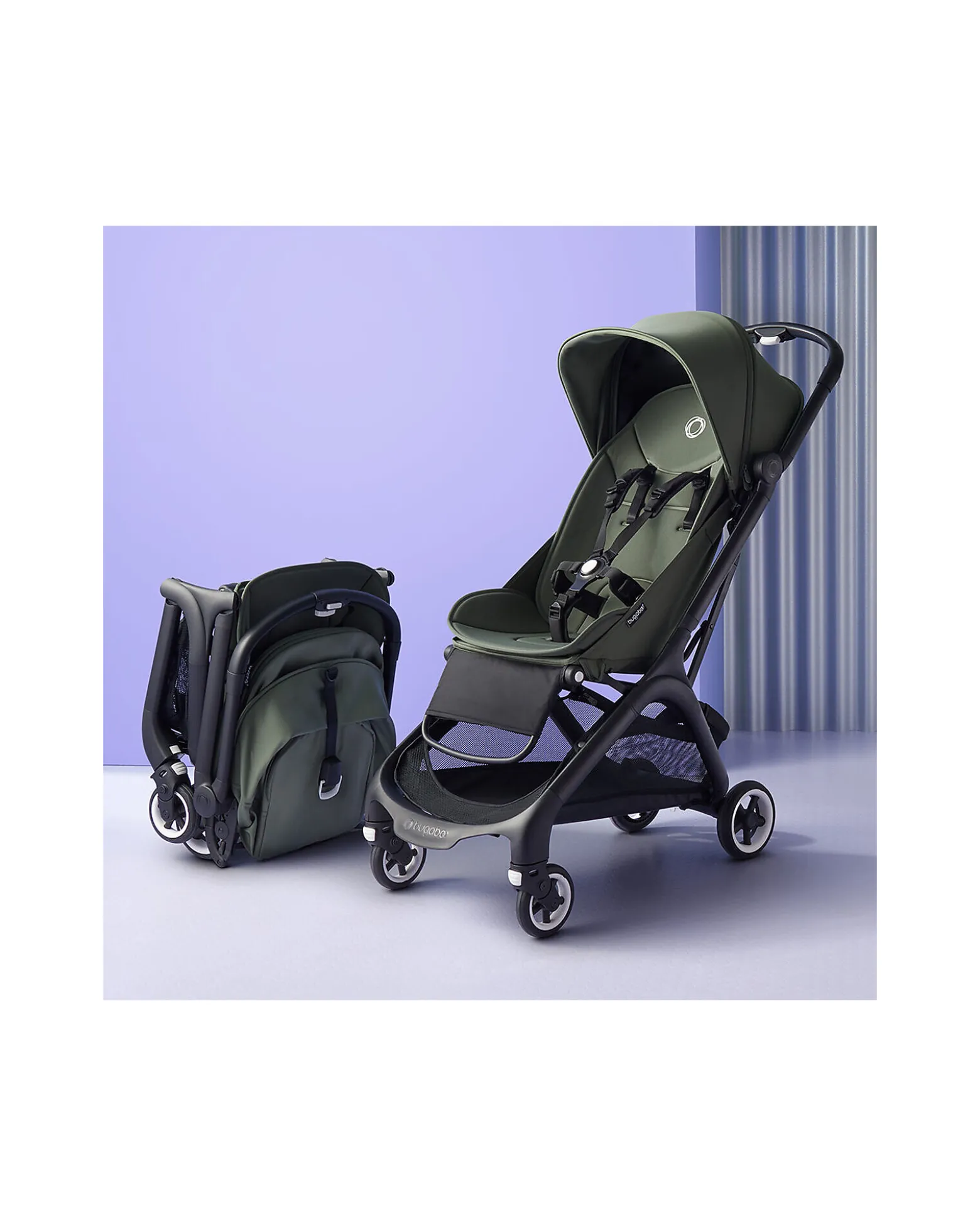 Passeggino Leggero Bugaboo Butterfly - Nero/Blu - Ultracompatto Si Chiude in 1 Secondo