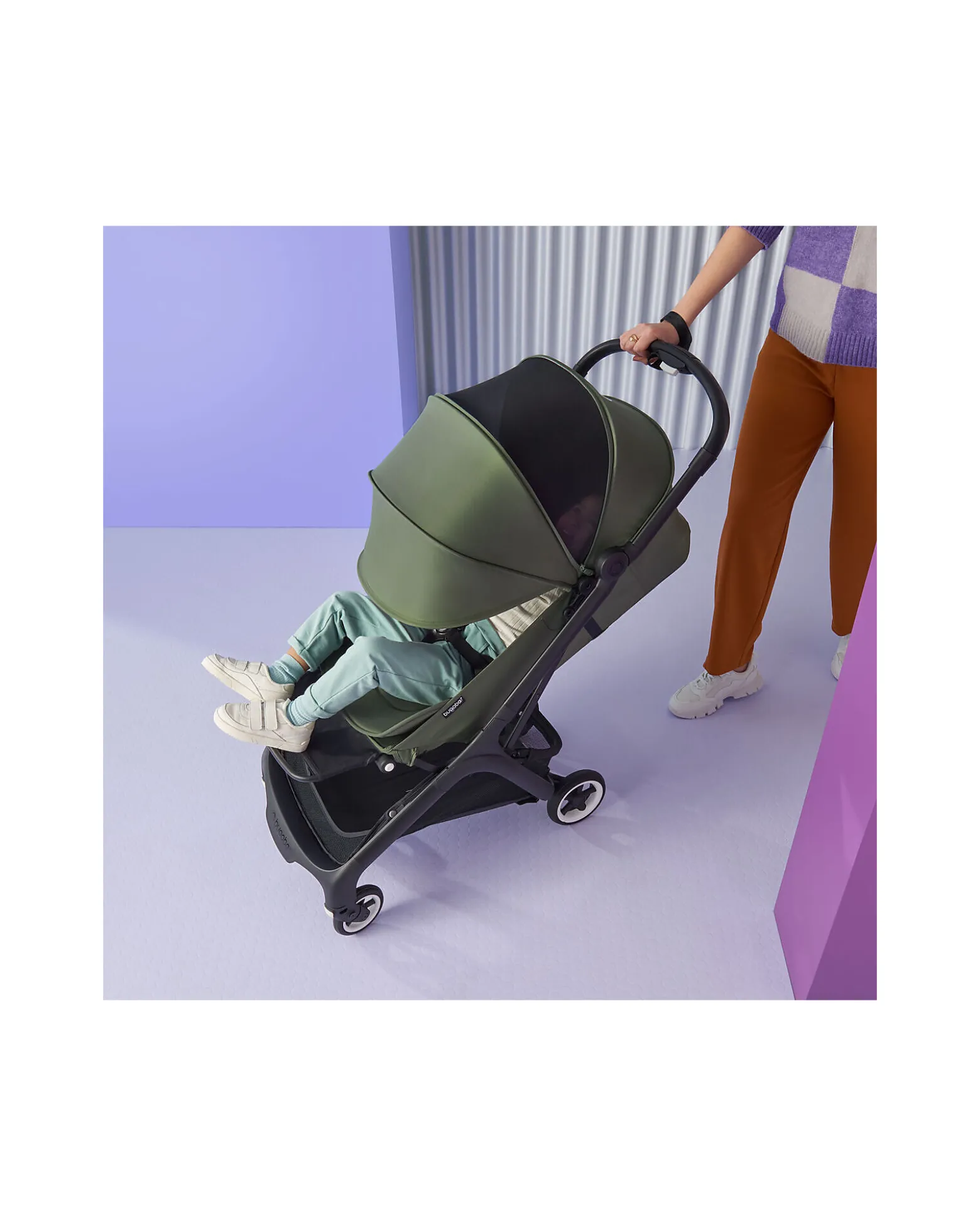 Passeggino Leggero Bugaboo Butterfly - Nero/Blu - Ultracompatto Si Chiude in 1 Secondo