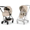 Passeggino Mios Duo Comfort - Telaio Matt Black + Seduta e Navicella Richiudibile Cozy Beige
