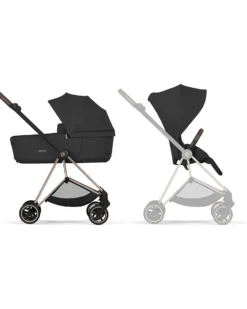 Passeggino Mios Duo Comfort - Telaio Rosegold + Seduta e Navicella Richiudibile Sepia Black