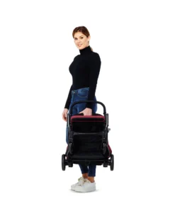 Passeggino Sketch Nero - Rosso - Versatile per la Massima Praticità