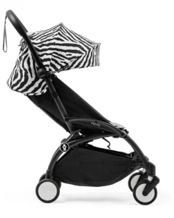 Passeggino YOYO3 Telaio Nero e Seduta Zebra - Dai 6 Mesi