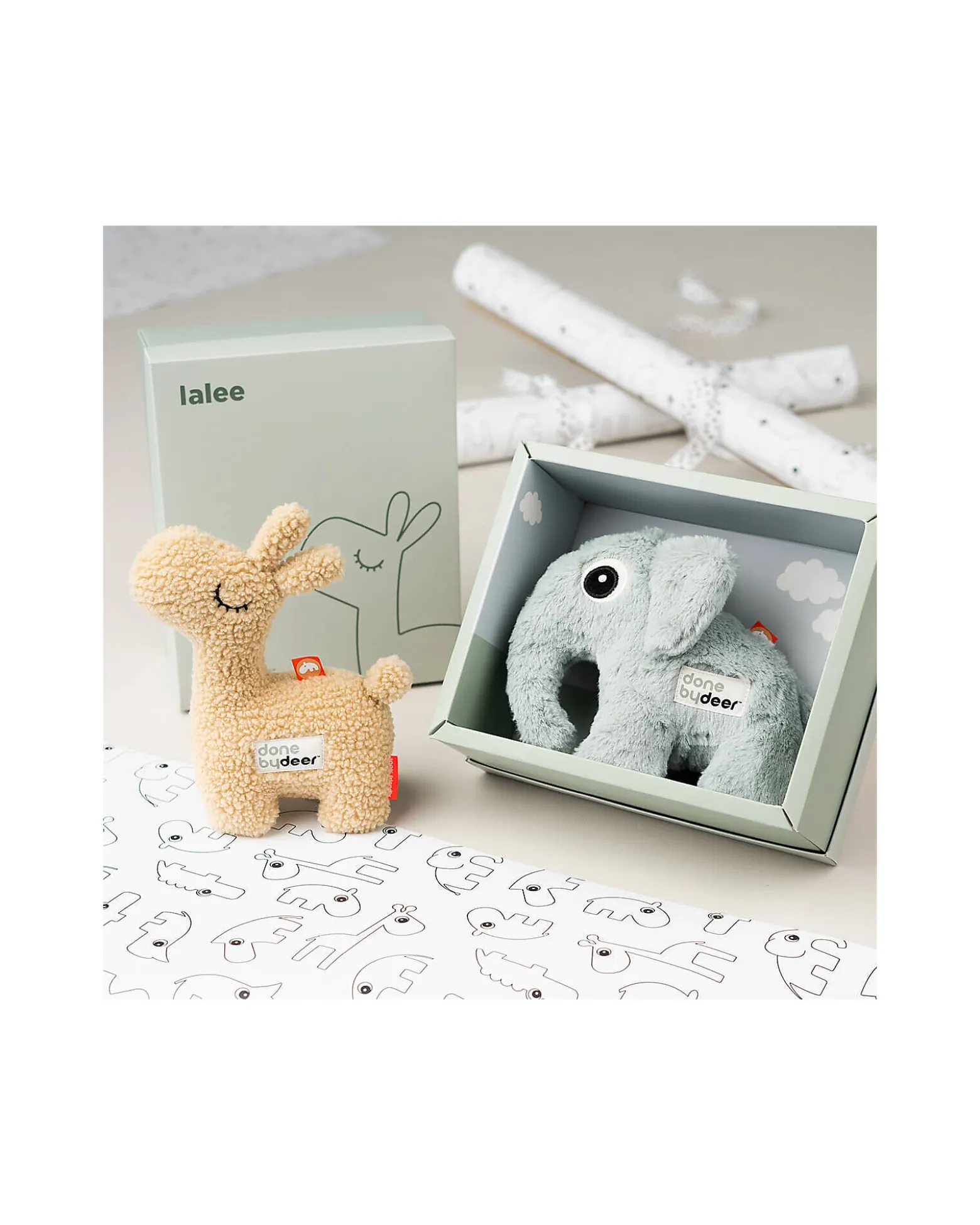 Peluche - Lalee il Lama - Sabbia - Confezione Regalo - 6m+