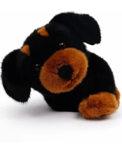 Peluche Ponderato Pumpkin il Bassotto Sdraiato - il Peluche che ti Abbraccia - 33 x 13 x 12 cm - 100% Materiali Riciclati