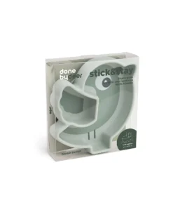 Piatto a Scomparti - Silicone Alimentare - Stick&Stay - Birdee - Verde