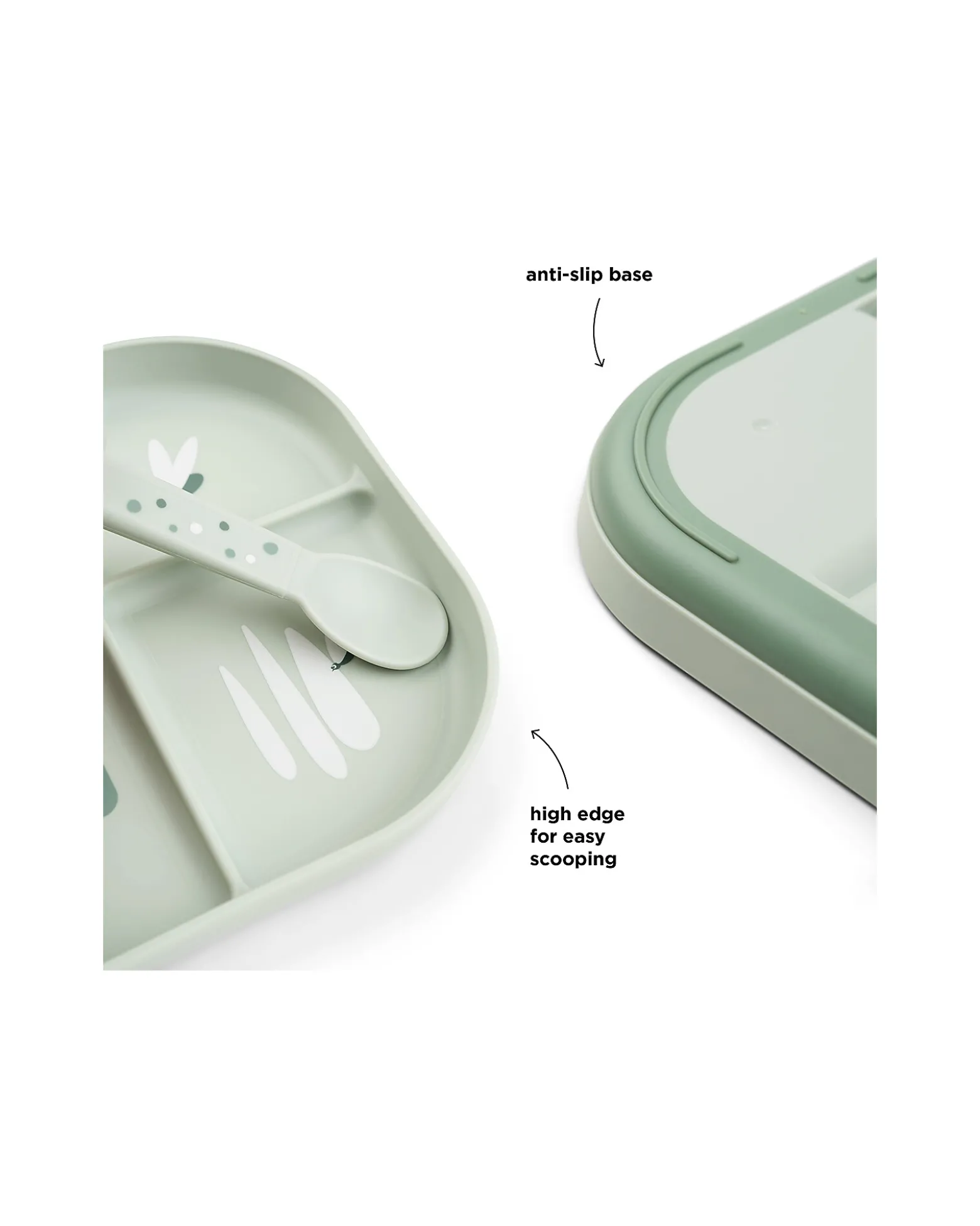 Piatto con Scomparti Foodie - Croco Verde - 100% PP Alimentare