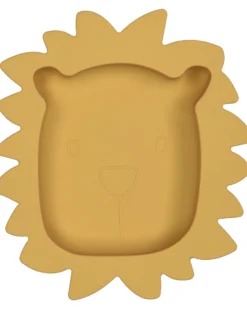 Piatto Leo il Leone - Miele/Oro - Silicone