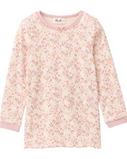 Pigiama Lungo a Fiori - Rosa - Cotone GOTS