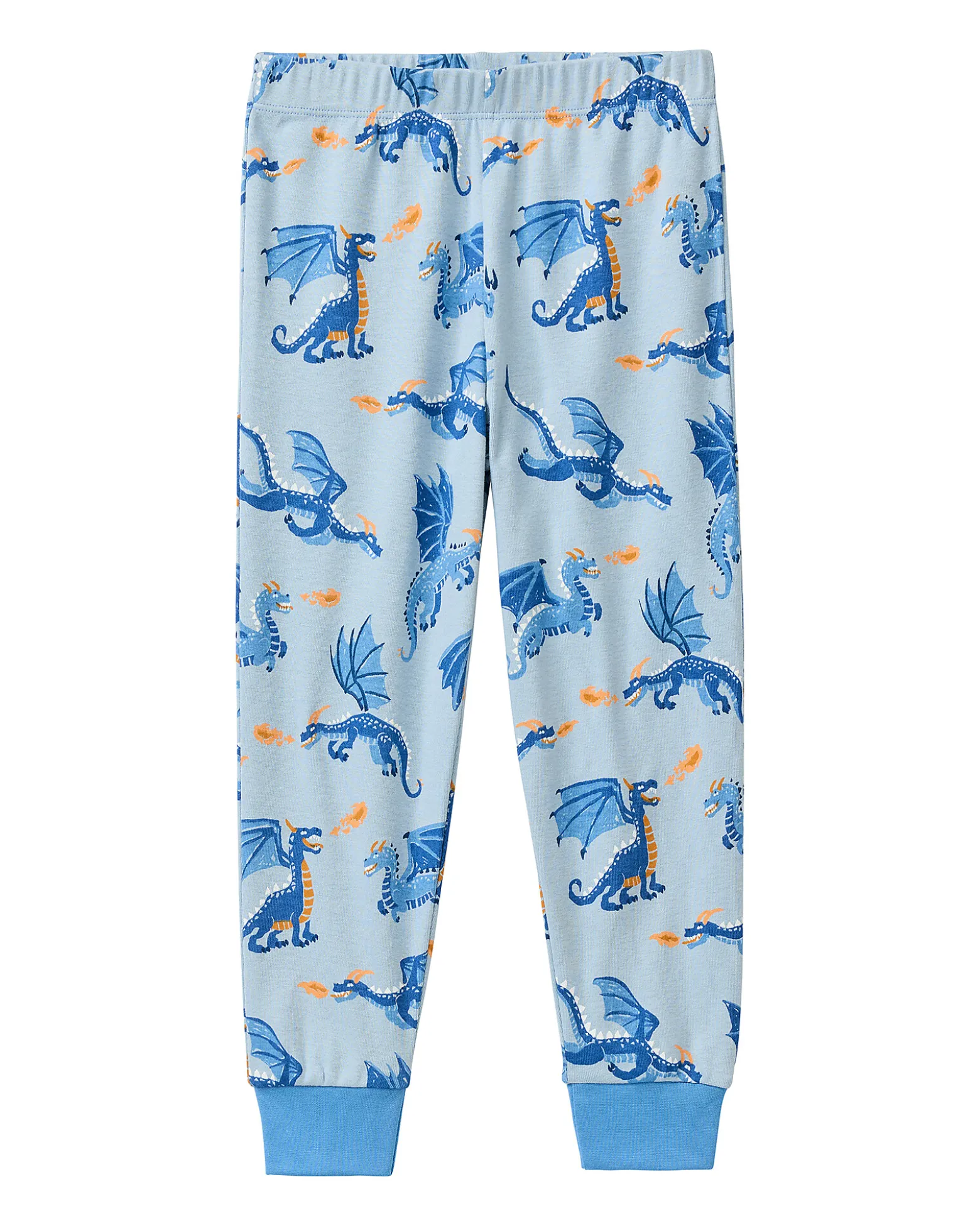 Pigiama Lungo Draghi - Azzurro - Cotone GOTS