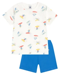 Pigiama Surfisti - Bianco e Blu - 100% Cotone