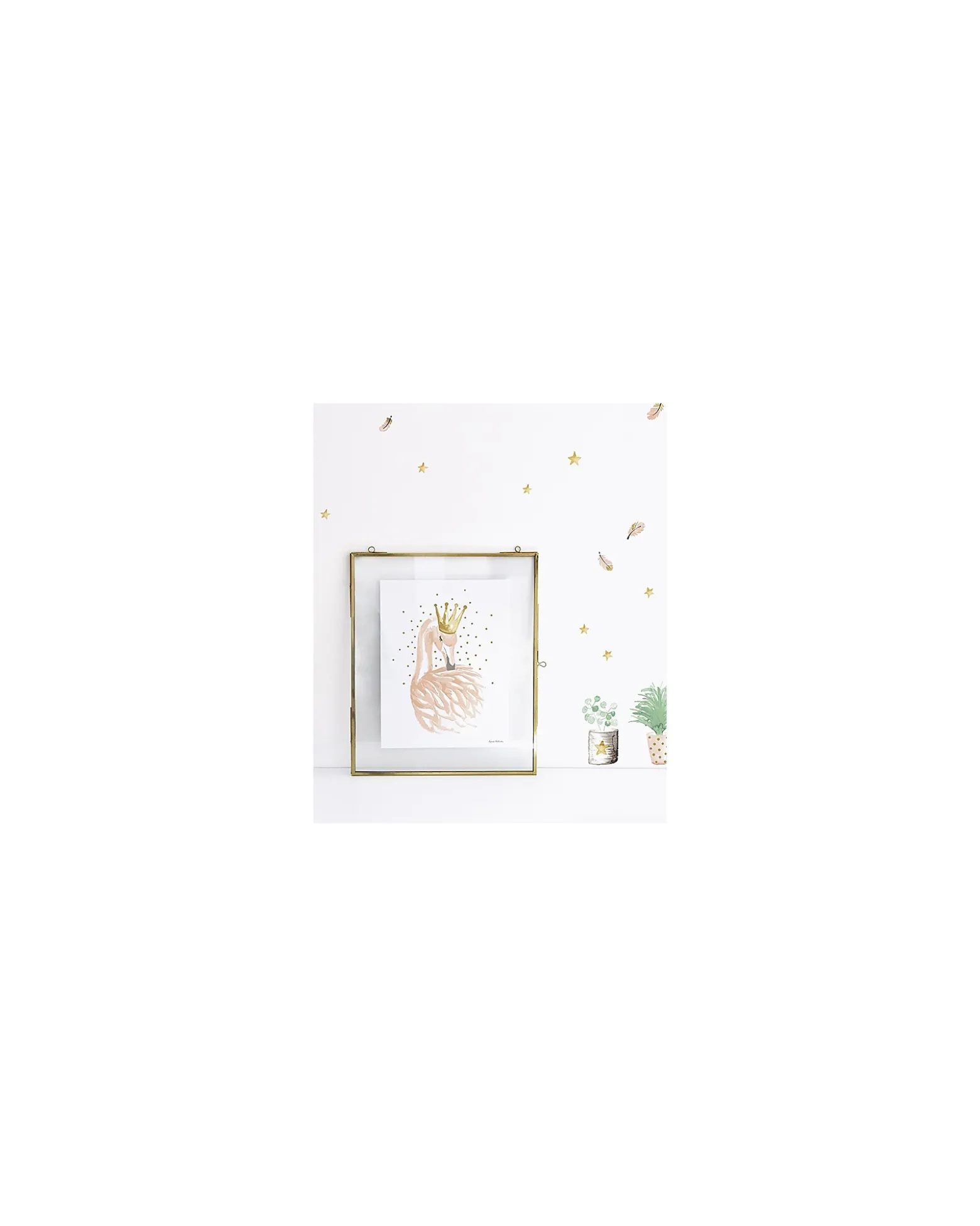 Poster (30x40 cm) - Fenicottero e stelle