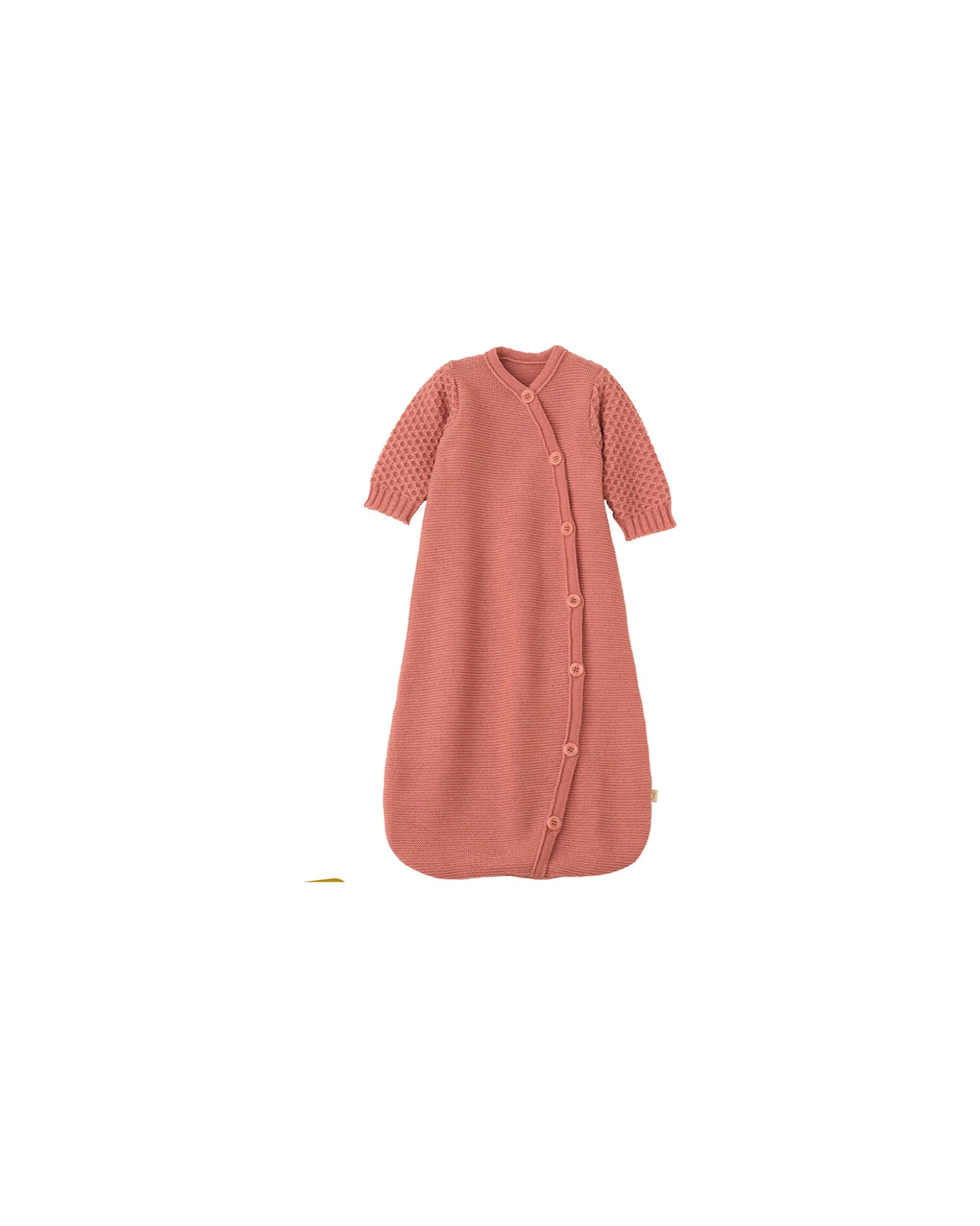 Sacco Nanna a Maniche Lunghe - Rosa - Lana Merino Bio - TOG 1.7