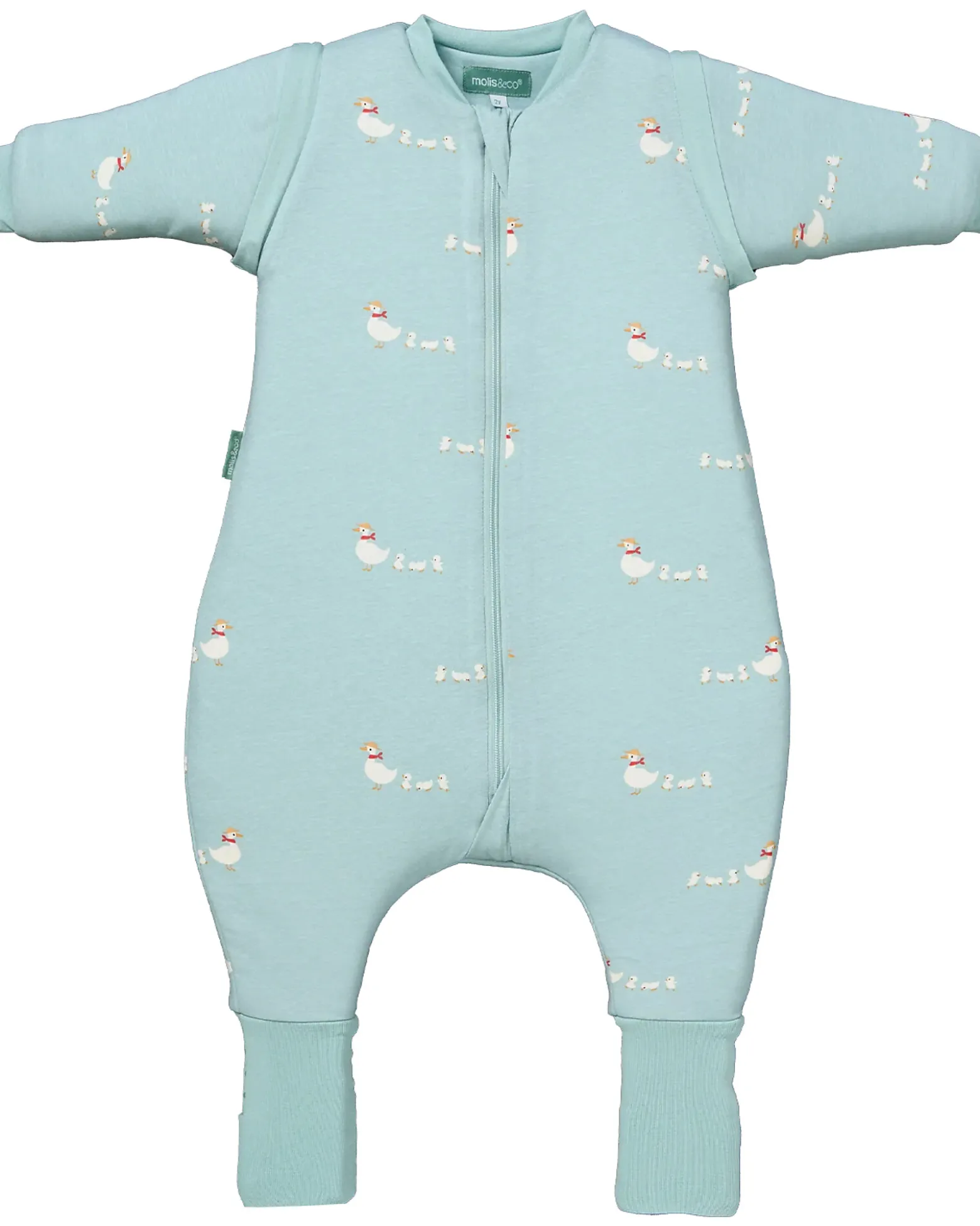 Sacco Nanna con Piedini e Calzini Antiscivolo Incorporati - Maniche Removibili - Duck Family - TOG 2.5 - 2 anni (80-90 cm)