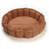 Sacco Portagiochi Bloom - Tappeto Gioco Imbottito e Baby Nest 2 in 1 in 100% Cotone Bio - Tawny Brown