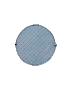 Sacco Portagiochi e Tappeto Gioco Imbottito 2 in 1 Original Cotone Biologico - Blu Papavero