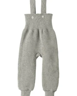 Salopette in Maglia di Lana - Grigio Chiaro