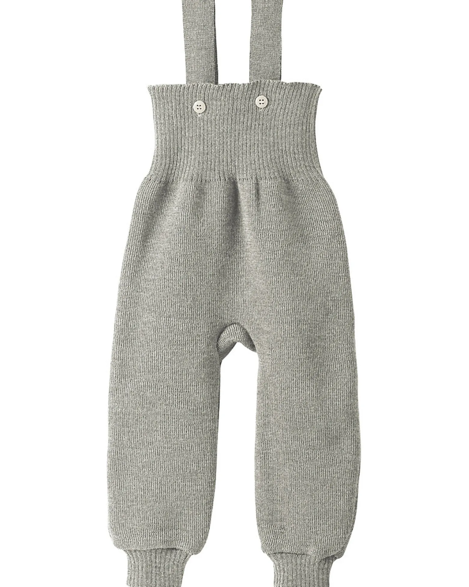 Salopette in Maglia di Lana - Grigio Chiaro