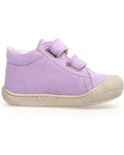 Scarpe in Canvas Cocoon Velcro - Lilla - Suola in Morbida Gomma - Adatte per i Primi Passi