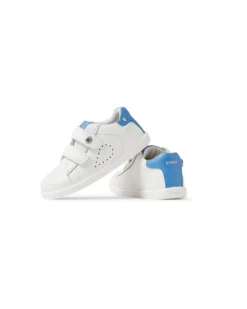 Scarpine I Walk Maverick - Bianco e Azzurro - Pelle Premium - Cammiatori Esperti