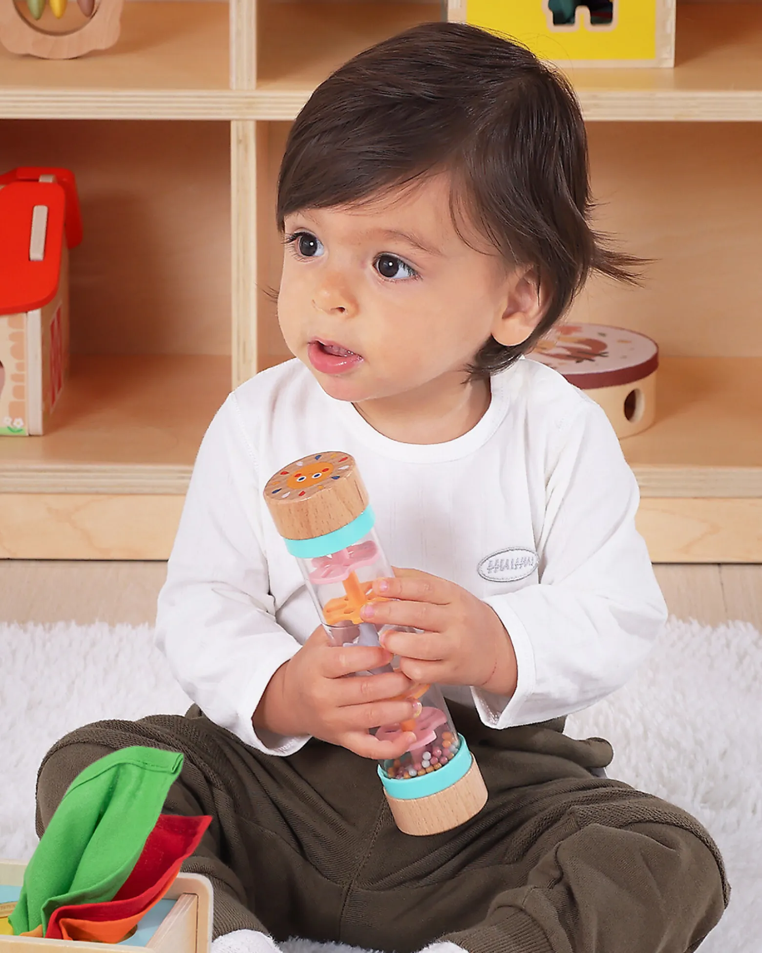 Scatola Educativa Multisensoriale - 21 Pezzi - 32,5 x 27 x 14 cm - 0+