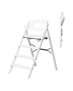 Sedia Evolutiva KLAPP - Bianco - Pieghevole Salvaspazio - Legno di Faggio
