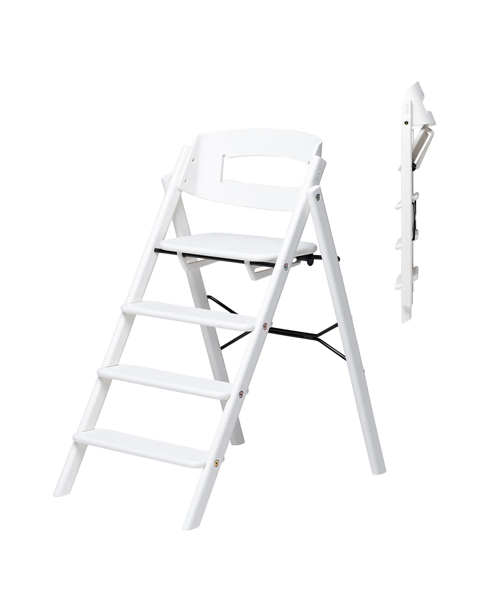 Sedia Evolutiva KLAPP - Bianco - Pieghevole Salvaspazio - Legno di Faggio